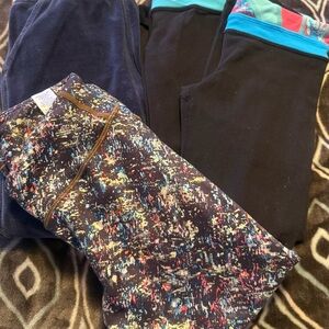 Boden Multicolor and Black Kids Leggings Trio